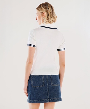  YARGICI Denizci Yaka Kısa Kollu Triko