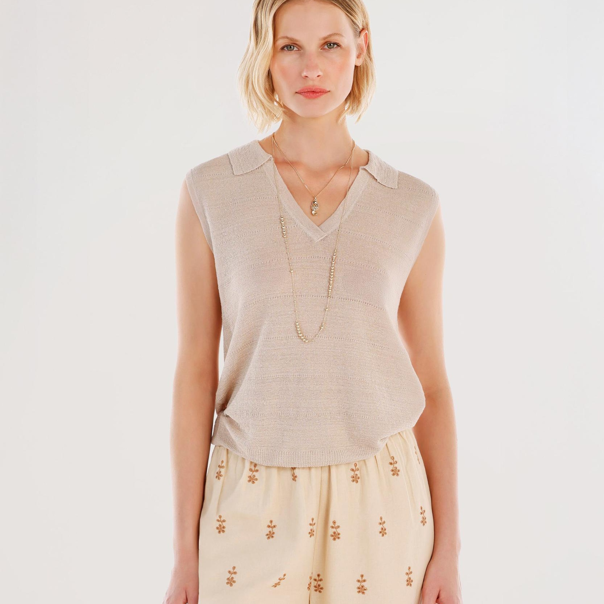 YARGICI Polo Yaka Kısa Kollu Kazak