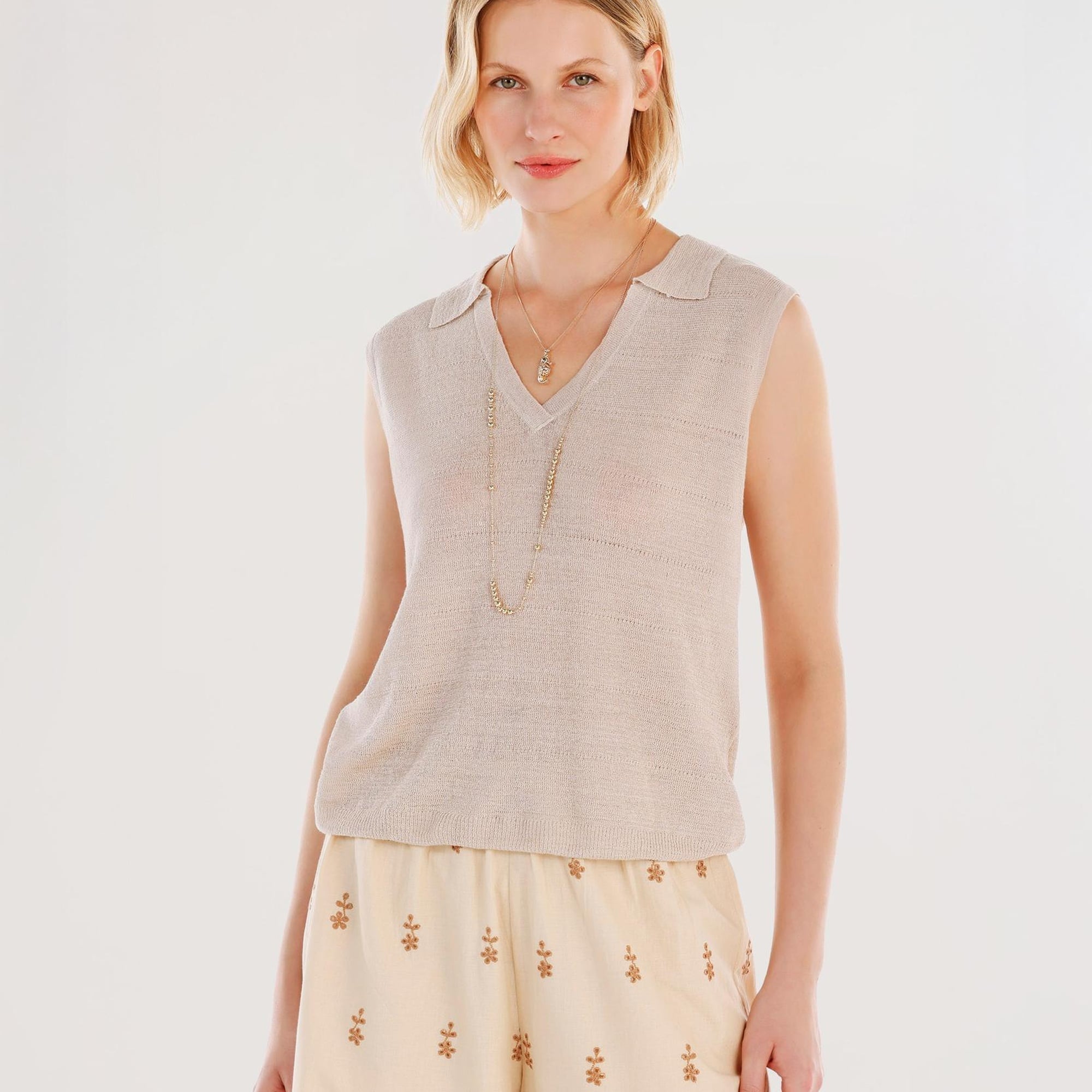 YARGICI Polo Yaka Kısa Kollu Kazak