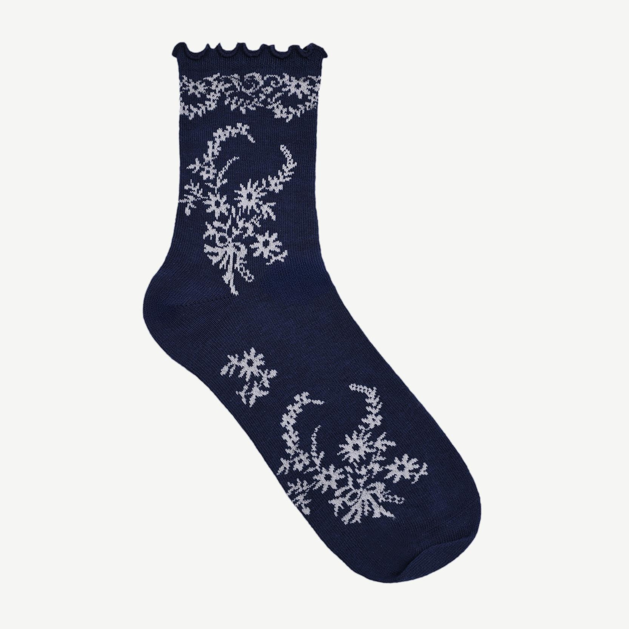 YARGICI Çiçek Desenli Çorap