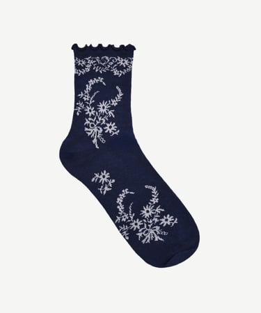  YARGICI Çiçek Desenli Çorap