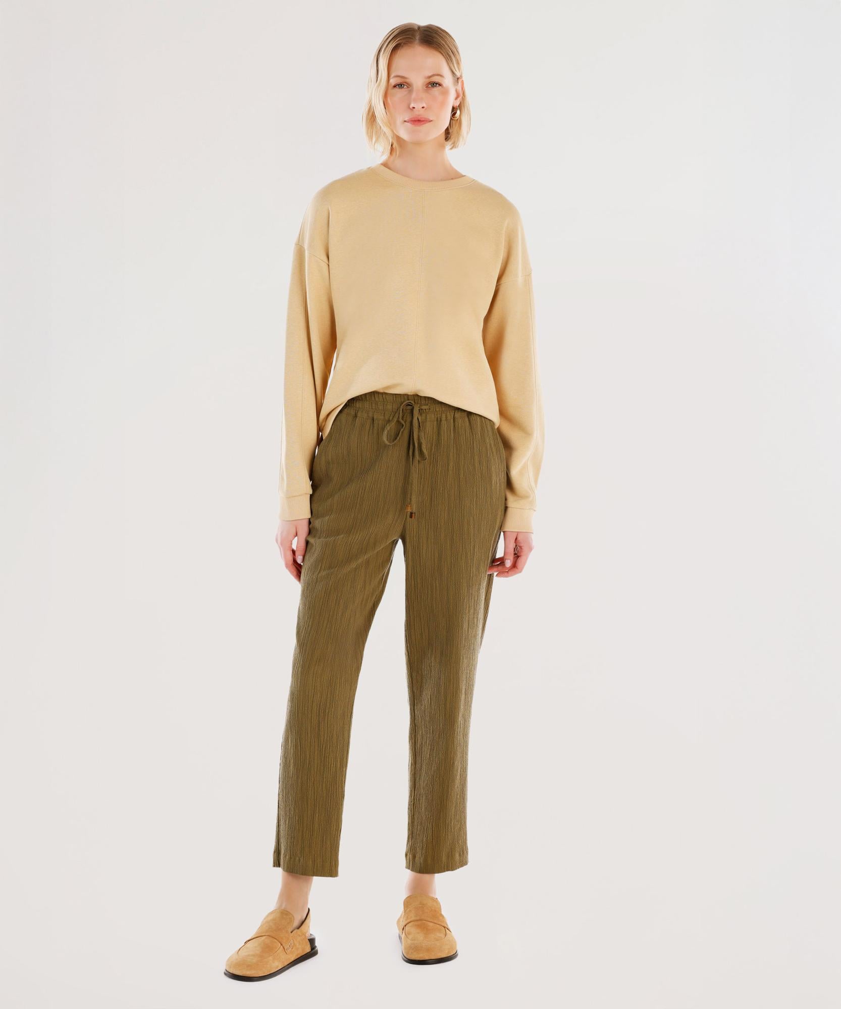  YARGICI Dikiş Ve Yırtmaç Detaylı Bisiklet Yaka Sweatshirt