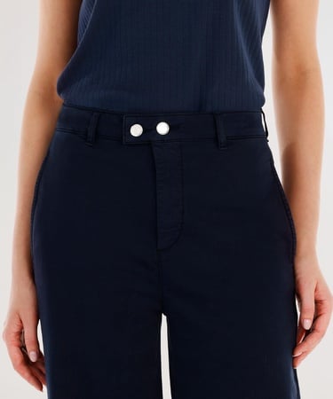  YARGICI Kemer Detaylı Yüksek Bel Rahat Kalıp Pantolon