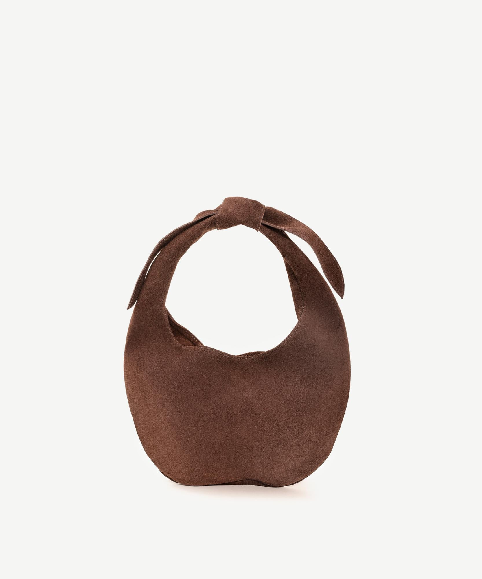  YARGICI Fiyonk Detaylı Süet El Çantası