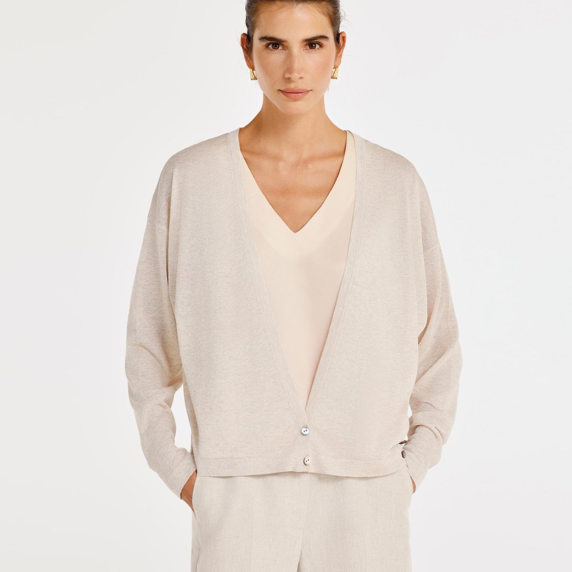 Derin V Yaka Rahat Kalıp Hırka