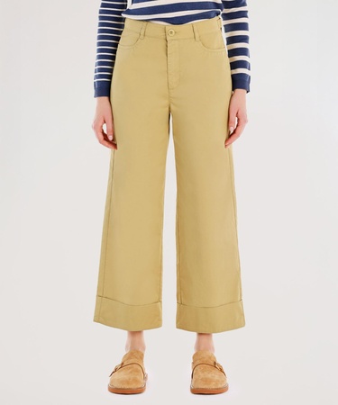  YARGICI Kemer Detaylı Yüksek Bel Geniş Paça Pantolon