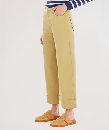  YARGICI Kemer Detaylı Yüksek Bel Geniş Paça Pantolon