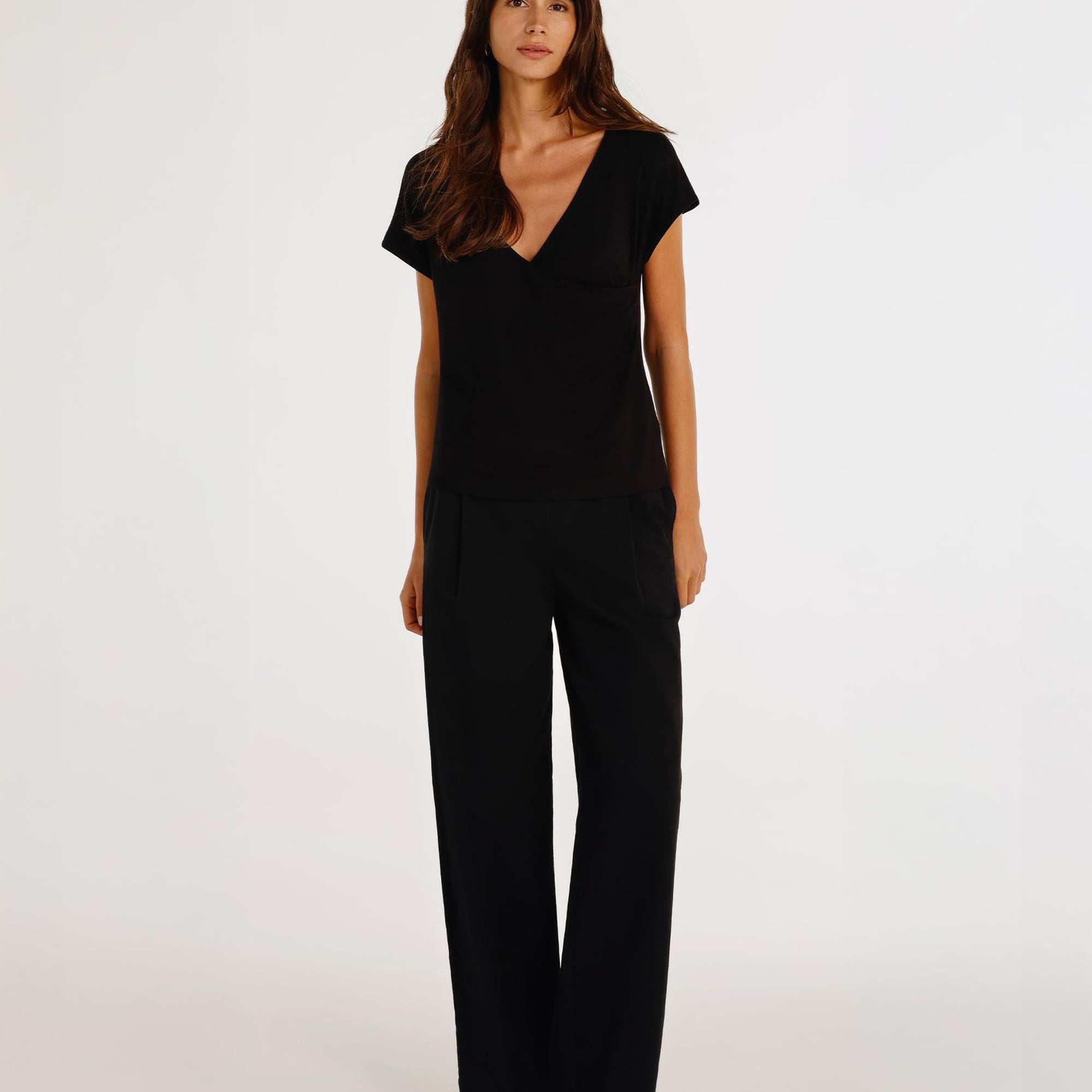 YARGICI Kruvaze Detaylı Kısa Kollu T-shirt