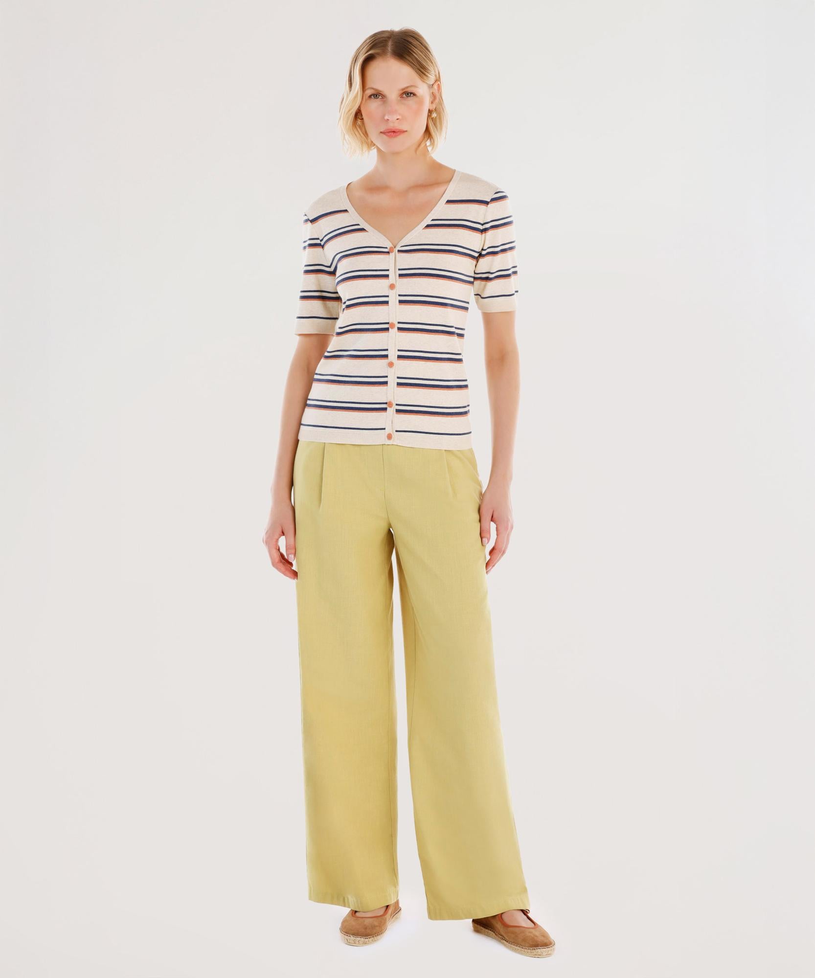  YARGICI Bisiklet Yaka Yarım Kollu Triko Hırka