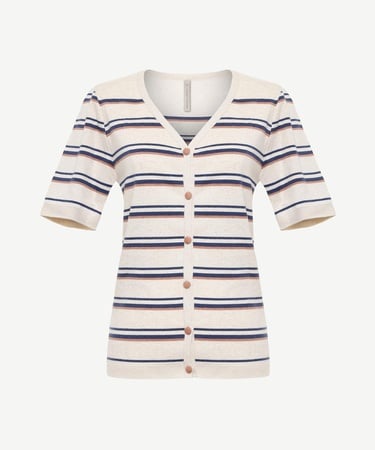  YARGICI Bisiklet Yaka Yarım Kollu Triko Hırka