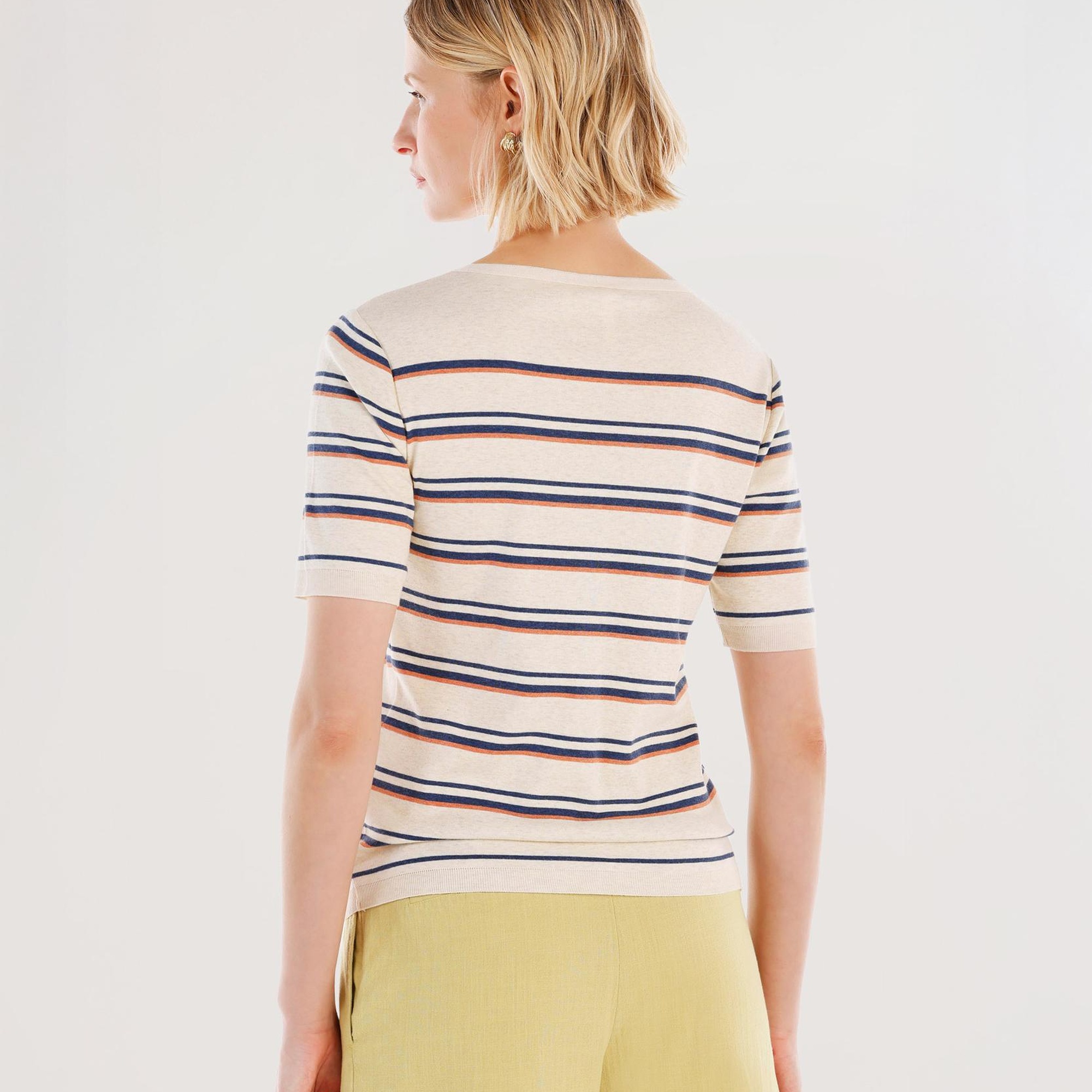 YARGICI Bisiklet Yaka Yarım Kollu Triko Hırka