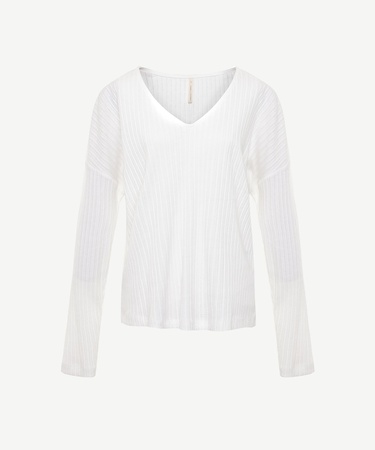  YARGICI V- Yakalı Uzun Kollu T-shirt