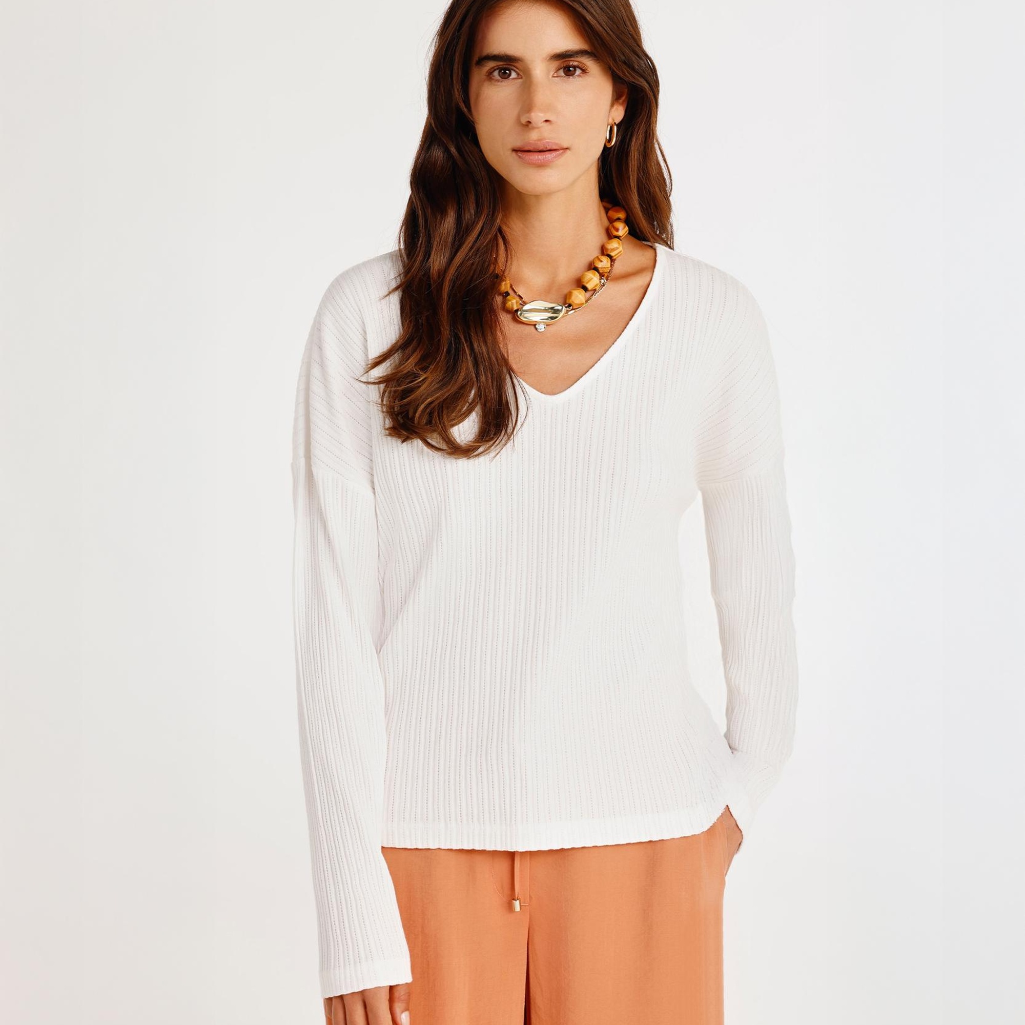 YARGICI V- Yakalı Uzun Kollu T-shirt