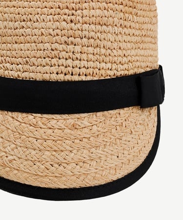  YARGICI Örgü Detaylı Rafya Şapka