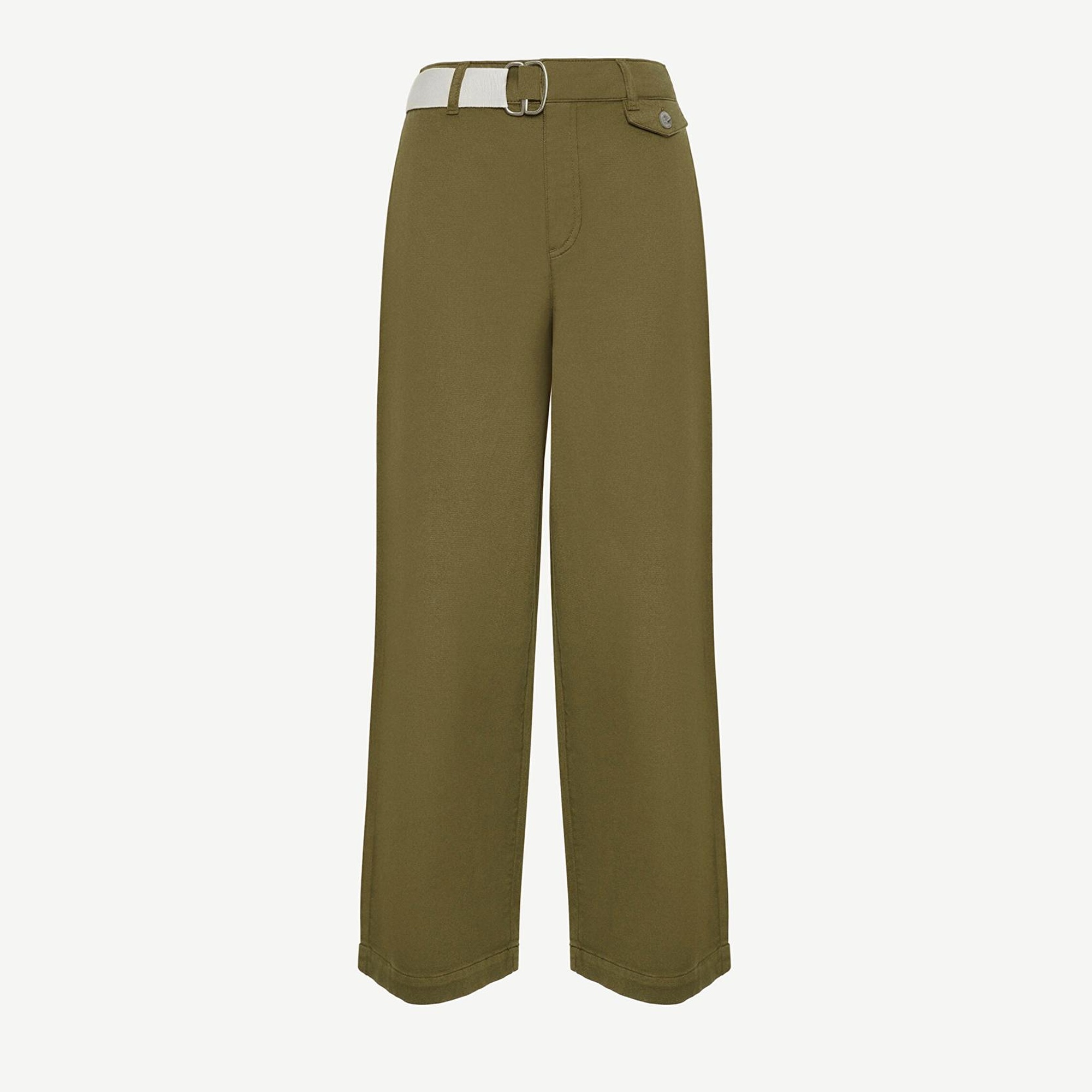 YARGICI Kemer Detaylı Normal Bel Geniş Paça Denim Pantolon