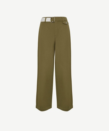  YARGICI Kemer Detaylı Normal Bel Geniş Paça Denim Pantolon