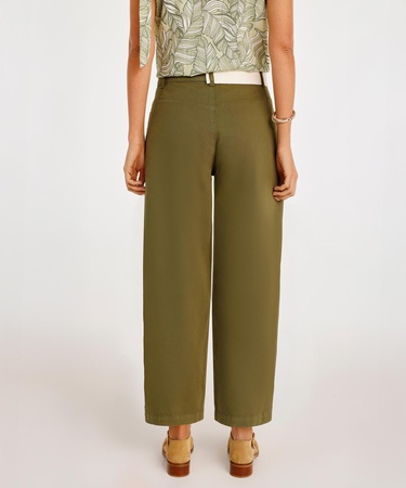  YARGICI Kemer Detaylı Normal Bel Geniş Paça Denim Pantolon