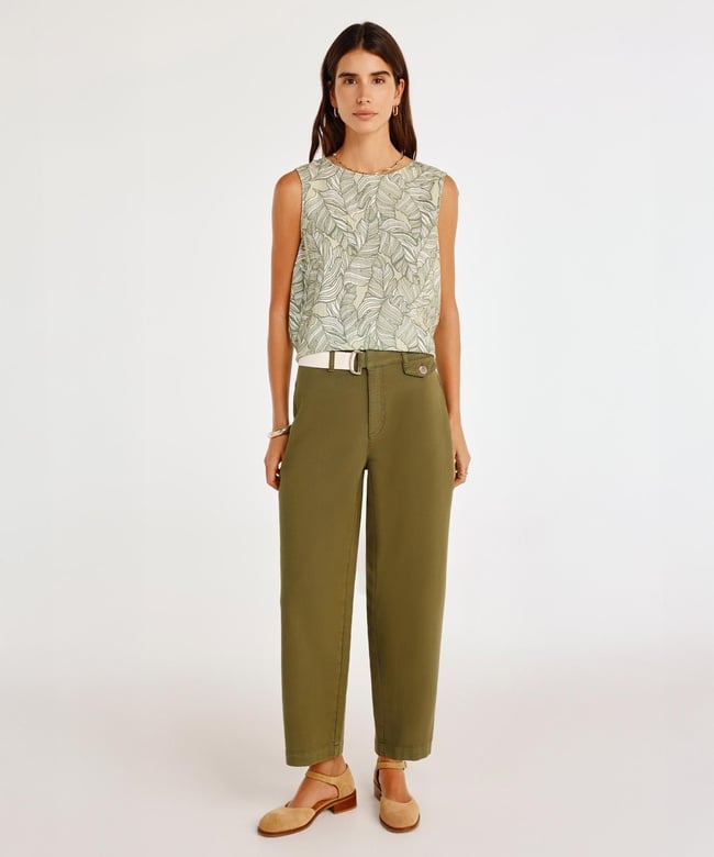  YARGICI Kemer Detaylı Normal Bel Geniş Paça Denim Pantolon