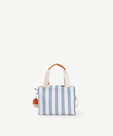  YARGICI Çizgili Canvas Omuz Çantası