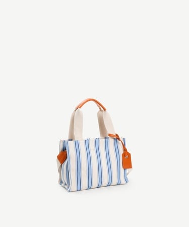 YARGICI Çizgili Canvas Omuz Çantası