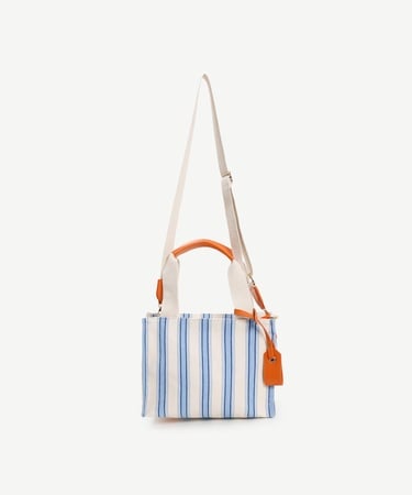  YARGICI Çizgili Canvas Omuz Çantası