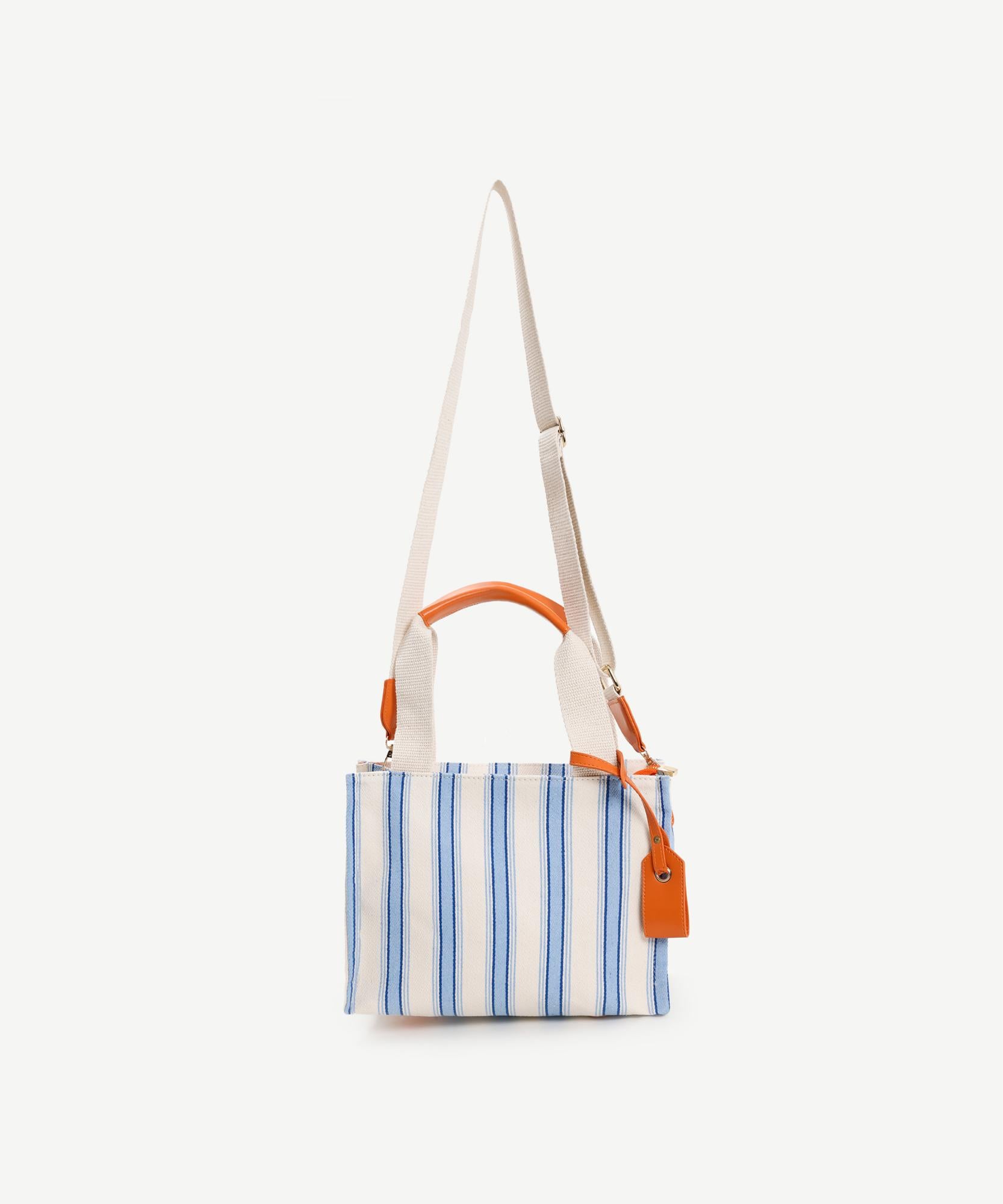  YARGICI Çizgili Canvas Omuz Çantası
