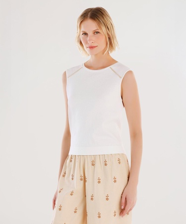  YARGICI Bisiklet Yakalı Kolsuz Triko