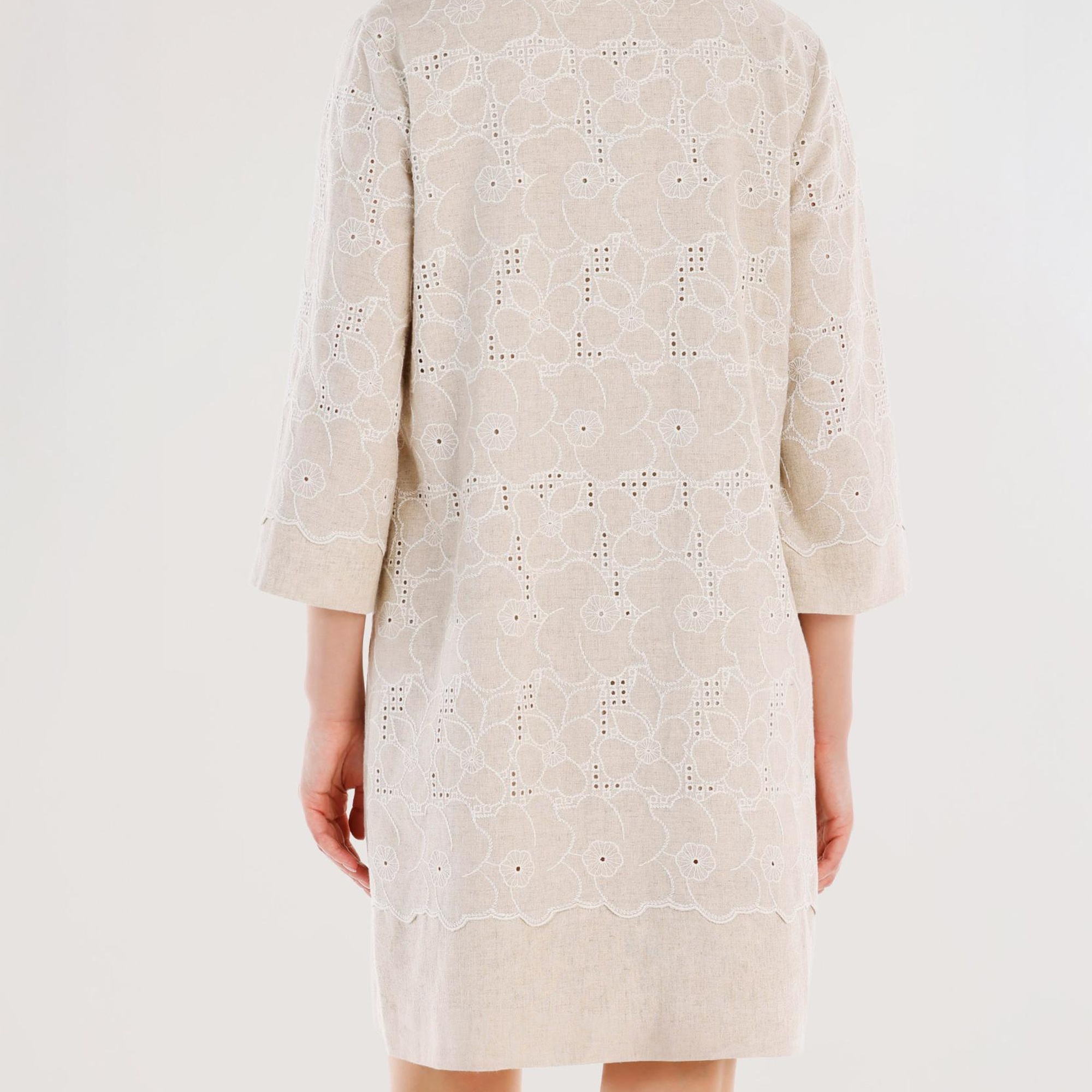 YARGICI Gömlek Yaka Uzun Kollu Kısa Elbise