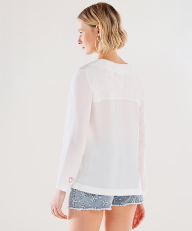  YARGICI Yakası Nakışlı Gömlek