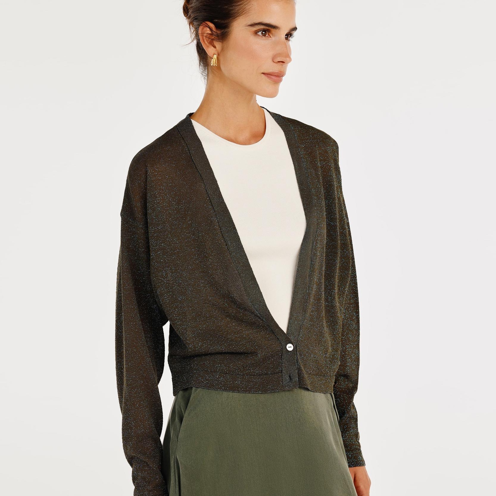 Derin V Yaka Rahat Kalıp Hırka