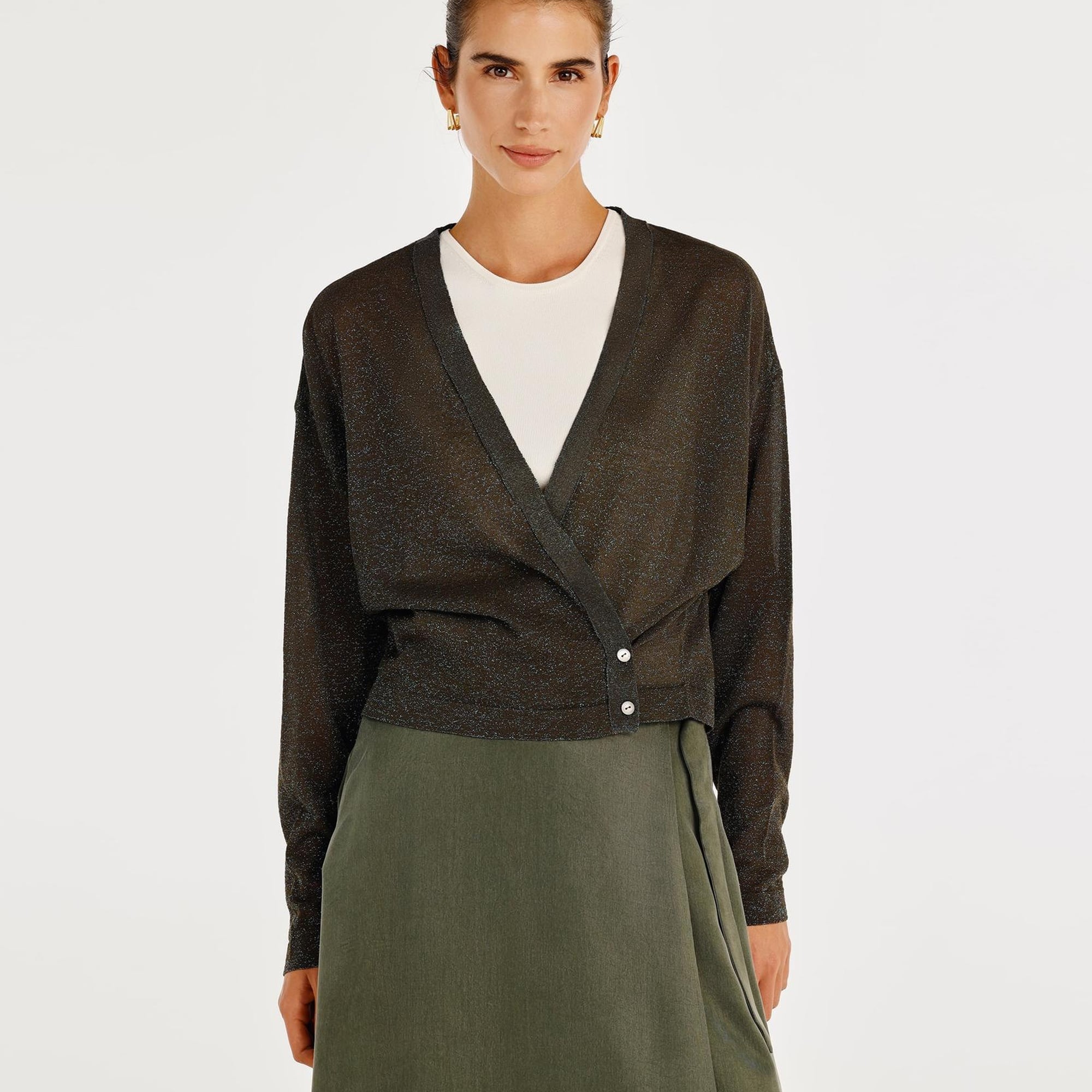 Derin V Yaka Rahat Kalıp Hırka