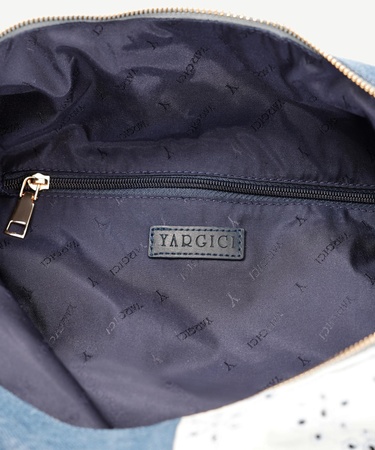  YARGICI Patch Denim Kumaş Omuz Çantası