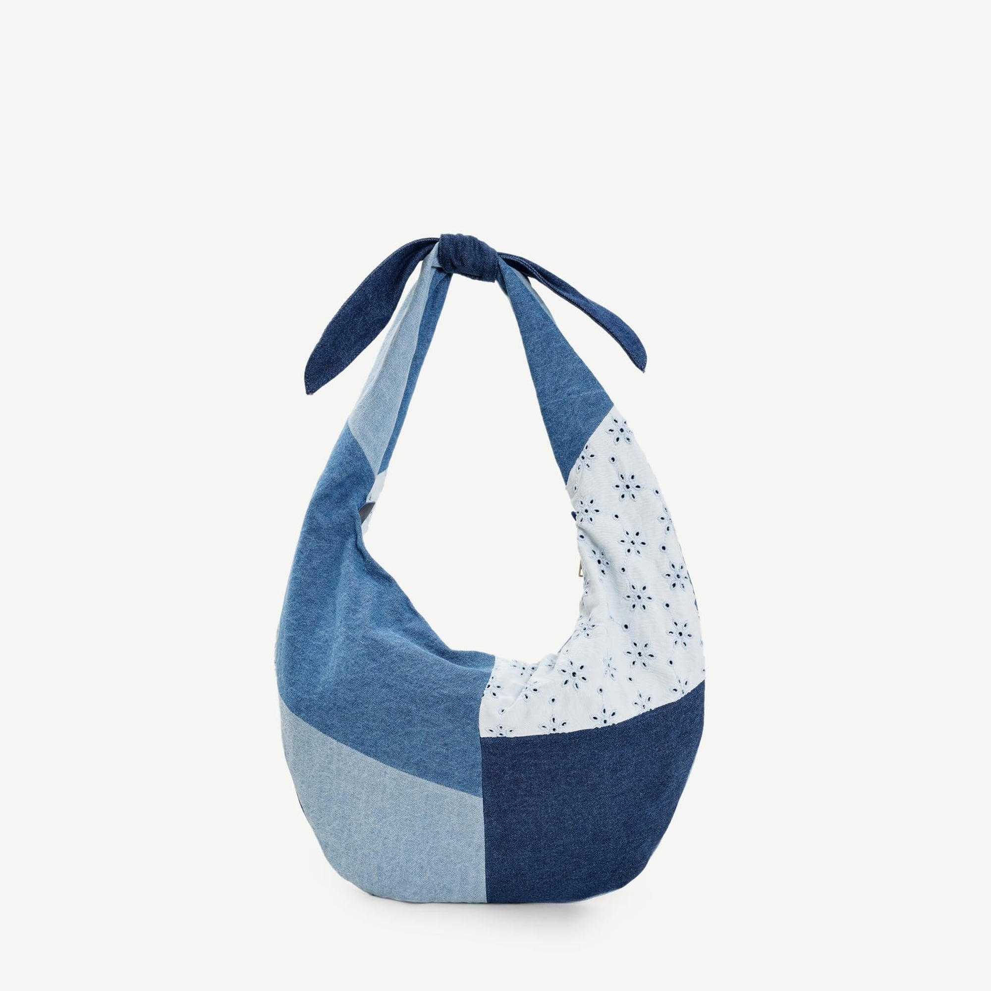 YARGICI Patch Denim Kumaş Omuz Çantası