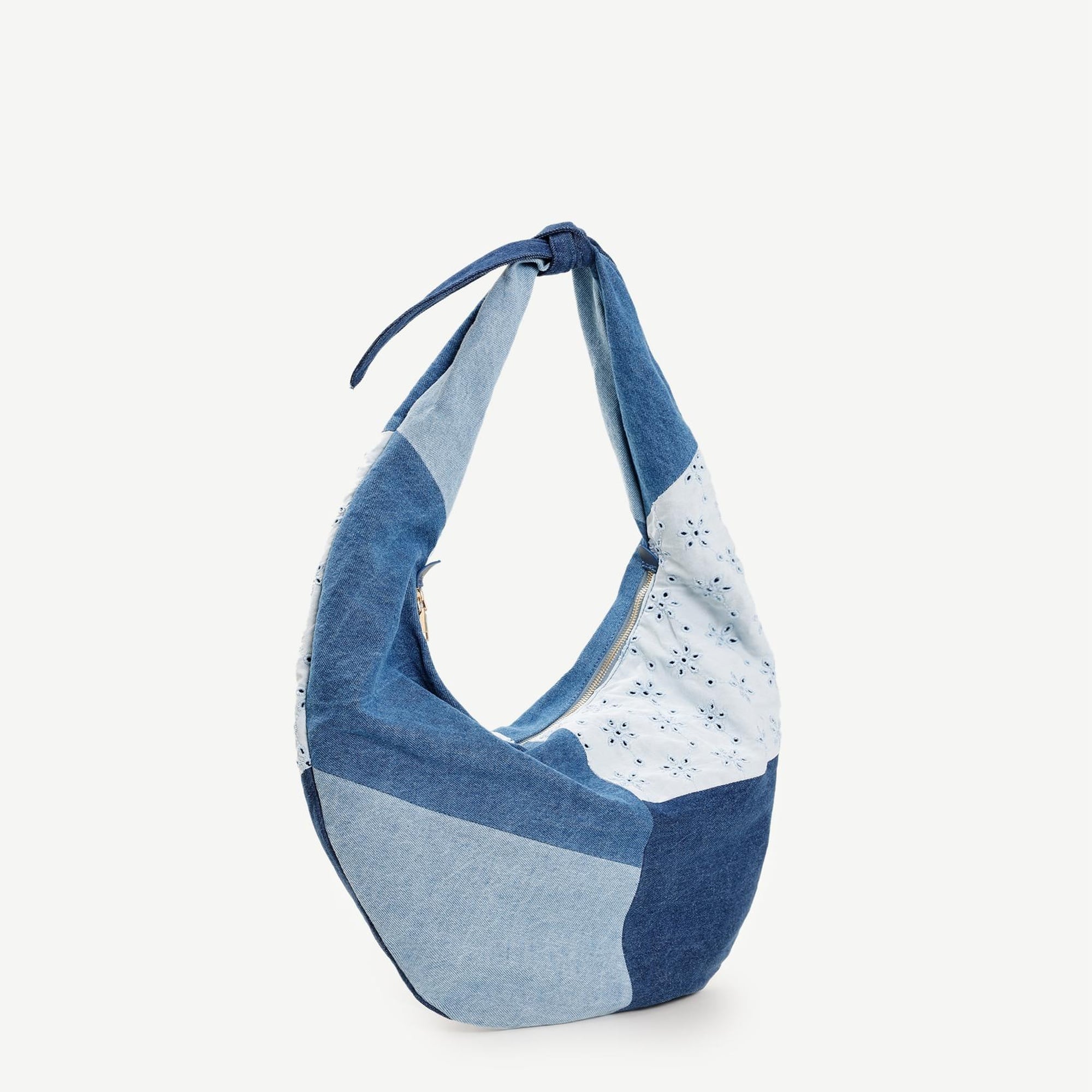 YARGICI Patch Denim Kumaş Omuz Çantası