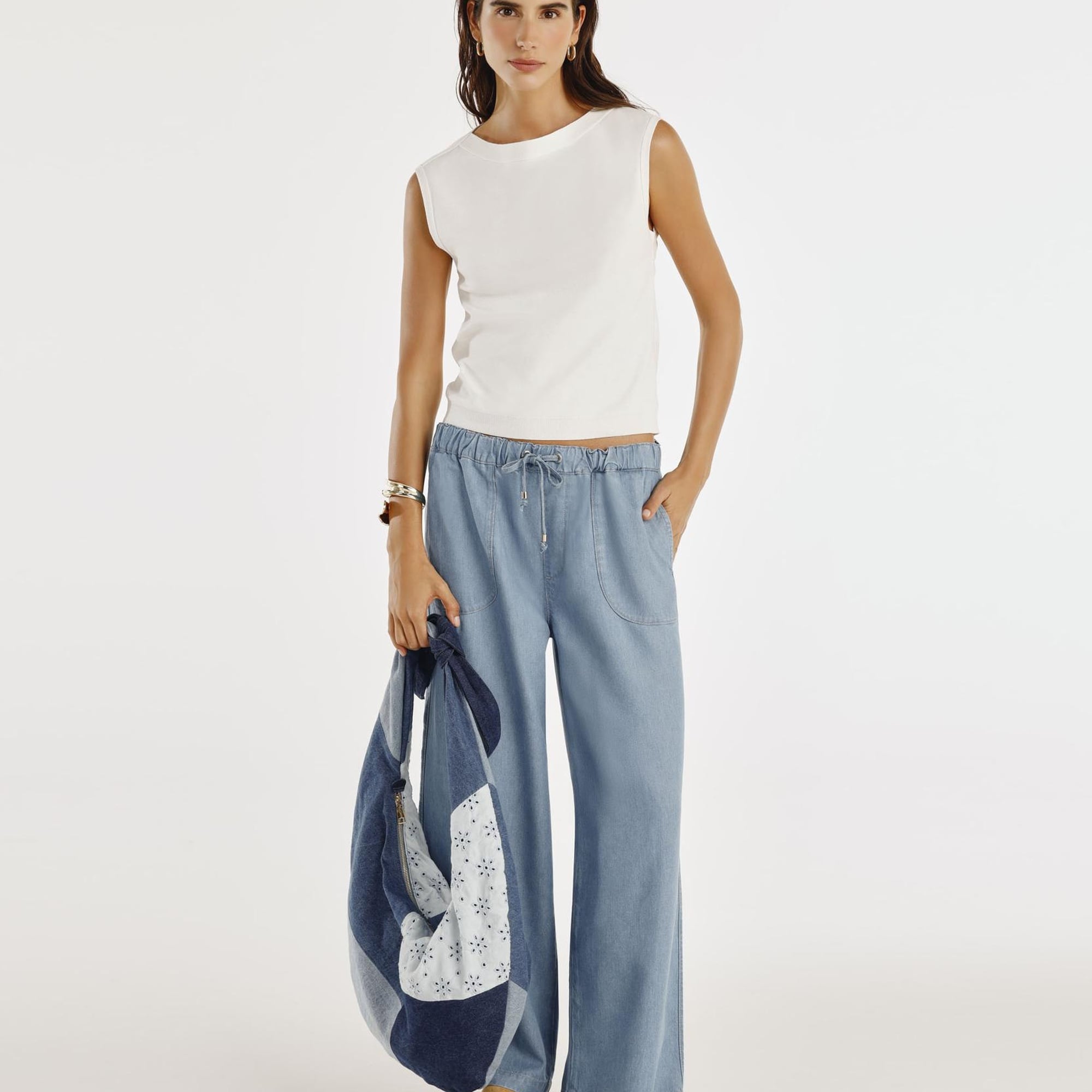 YARGICI Beli Lastikli Rahat Fit Denim Pantolon