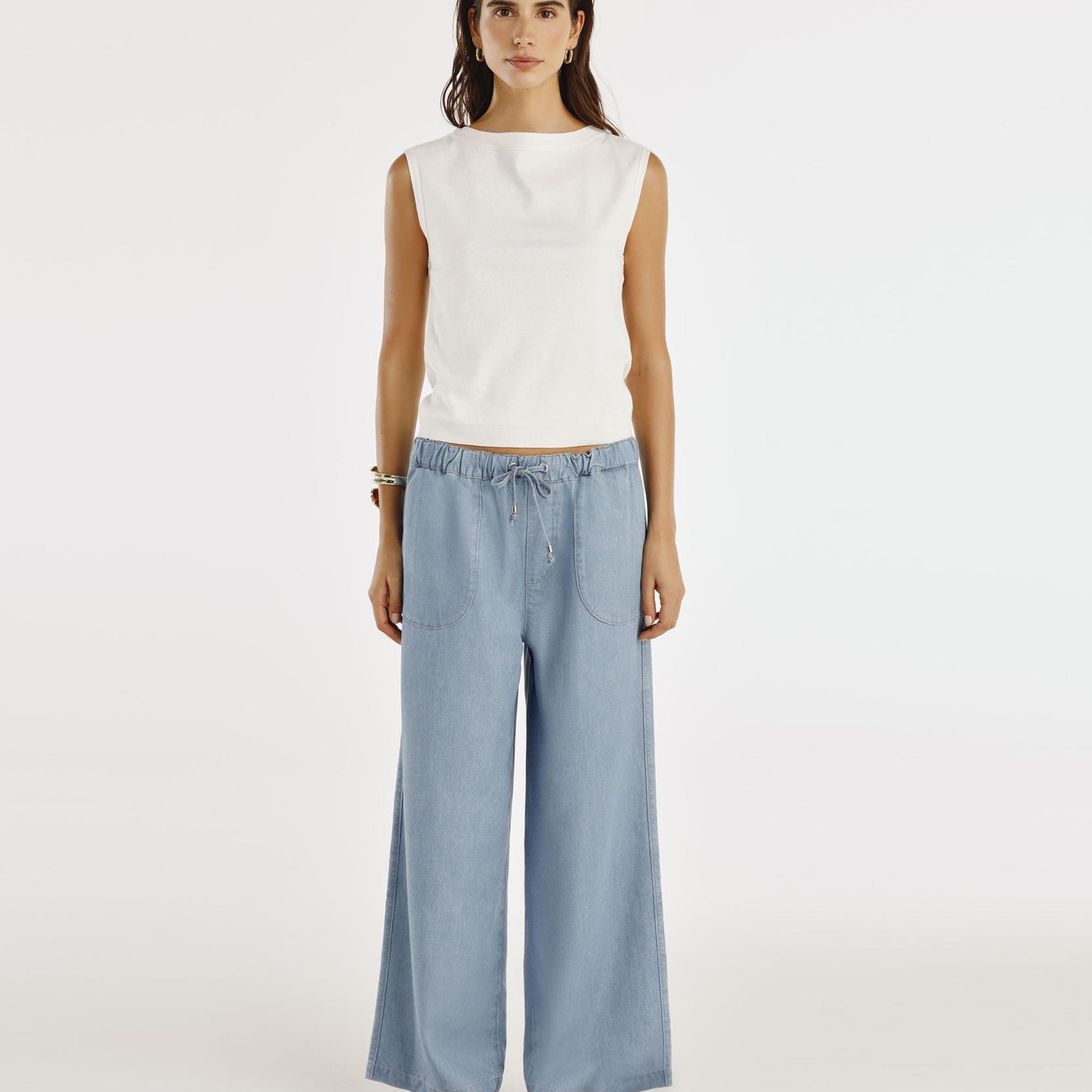 YARGICI Beli Lastikli Rahat Fit Denim Pantolon