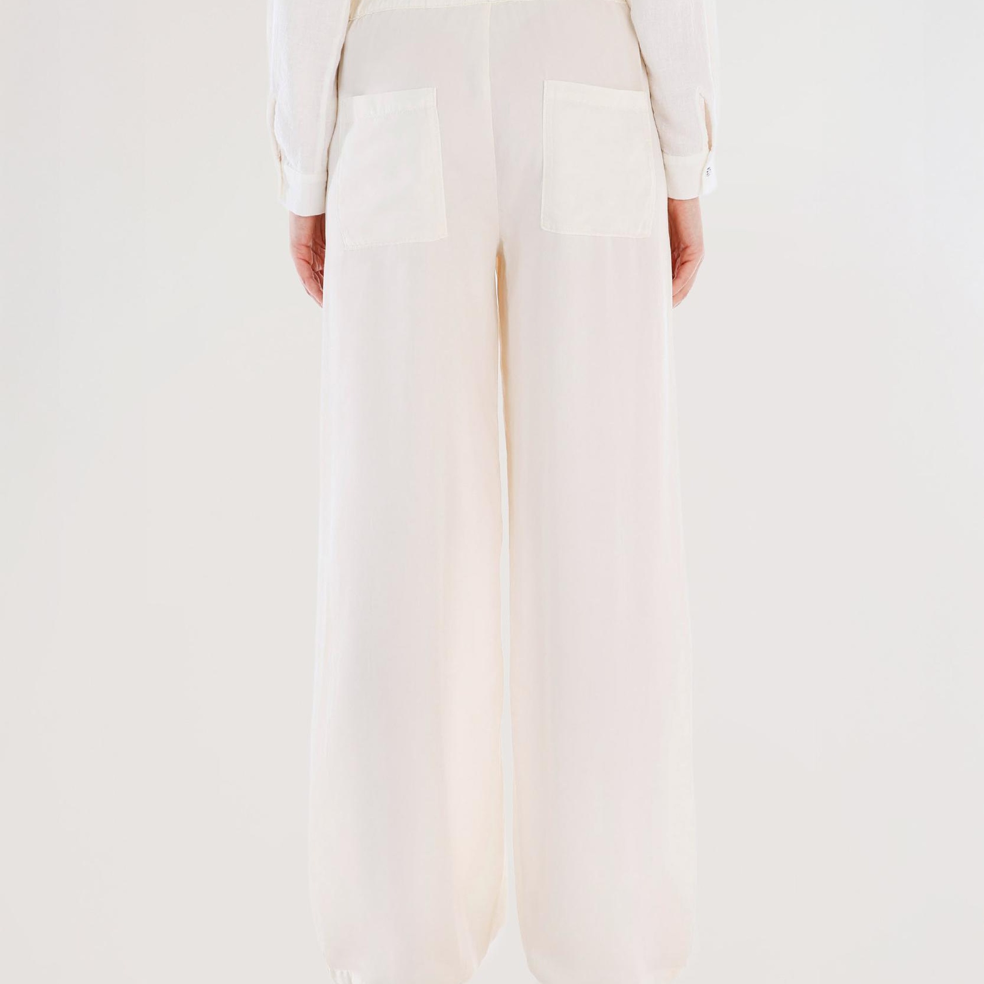 YARGICI Beli Lastikli Geniş Kesim Pantolon