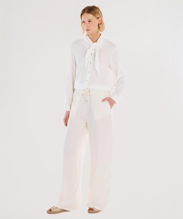  YARGICI Beli Lastikli Geniş Kesim Pantolon