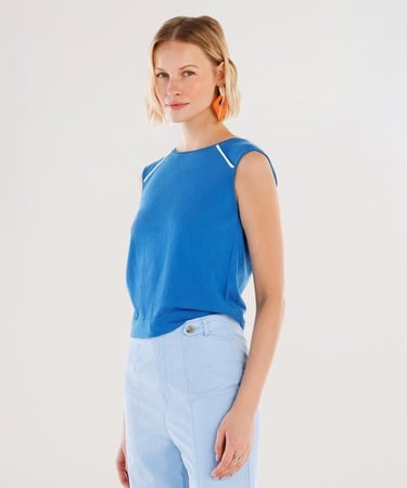  YARGICI Bisiklet Yakalı Kolsuz Triko