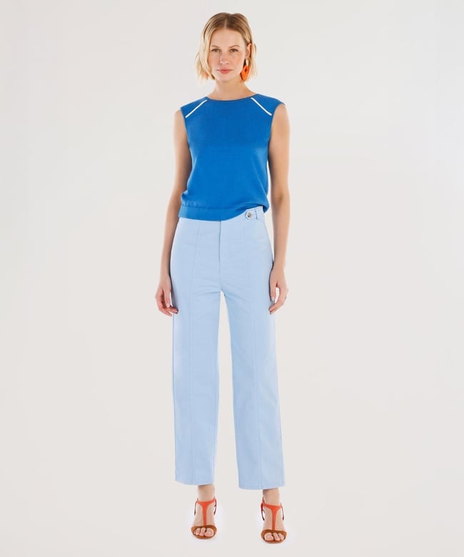  YARGICI Bisiklet Yakalı Kolsuz Triko