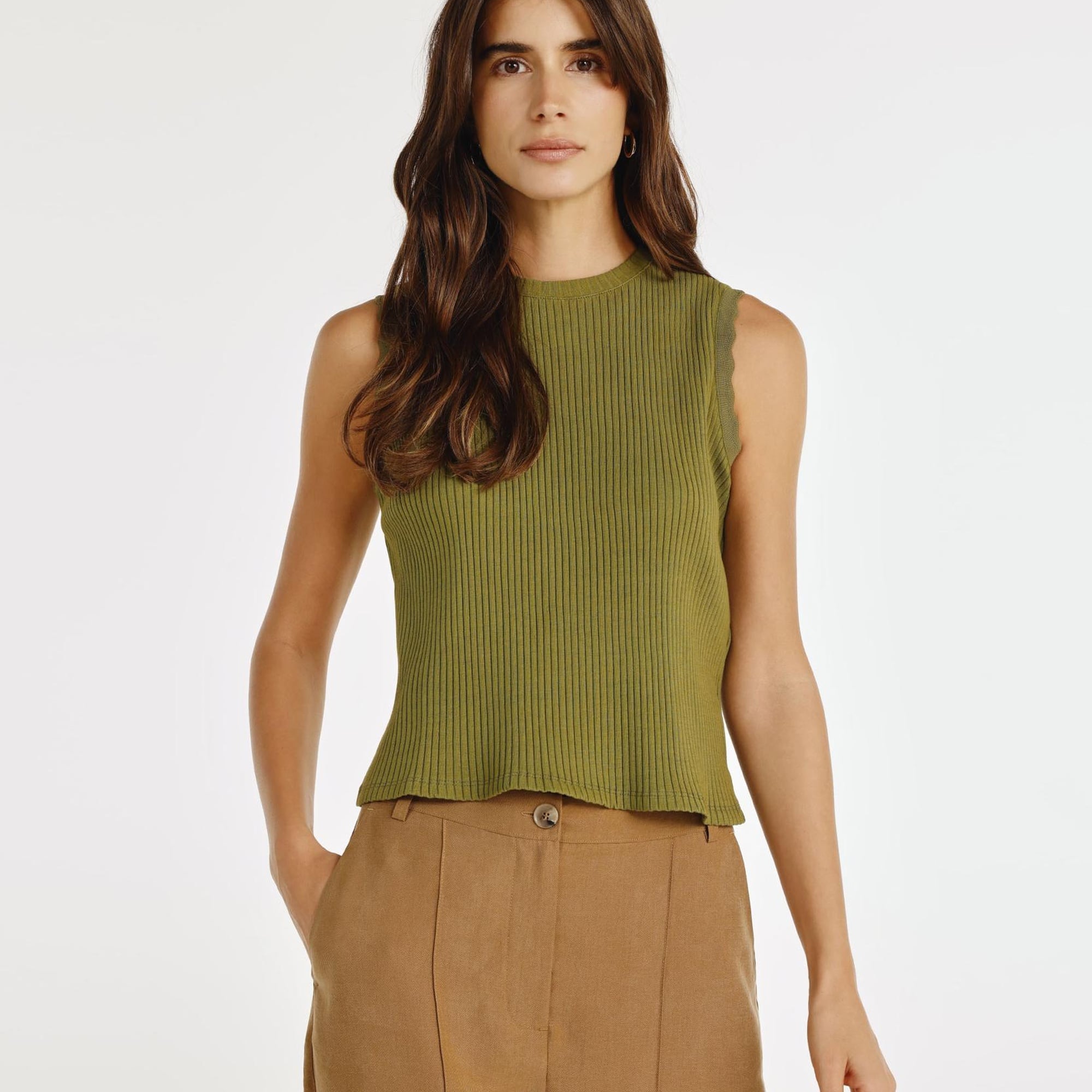 YARGICI Bisiklet Yaka Kolsuz T-shirt