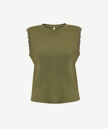  YARGICI Bisiklet Yaka Kolsuz T-shirt