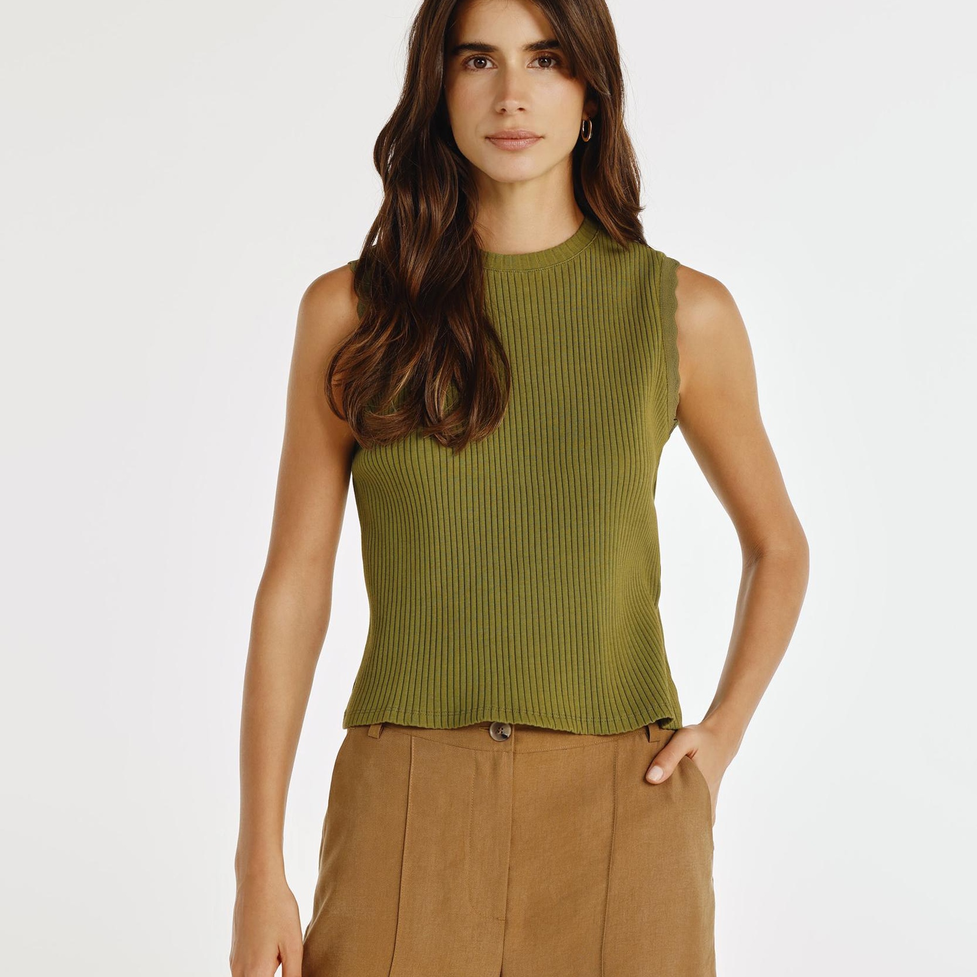 YARGICI Bisiklet Yaka Kolsuz T-shirt