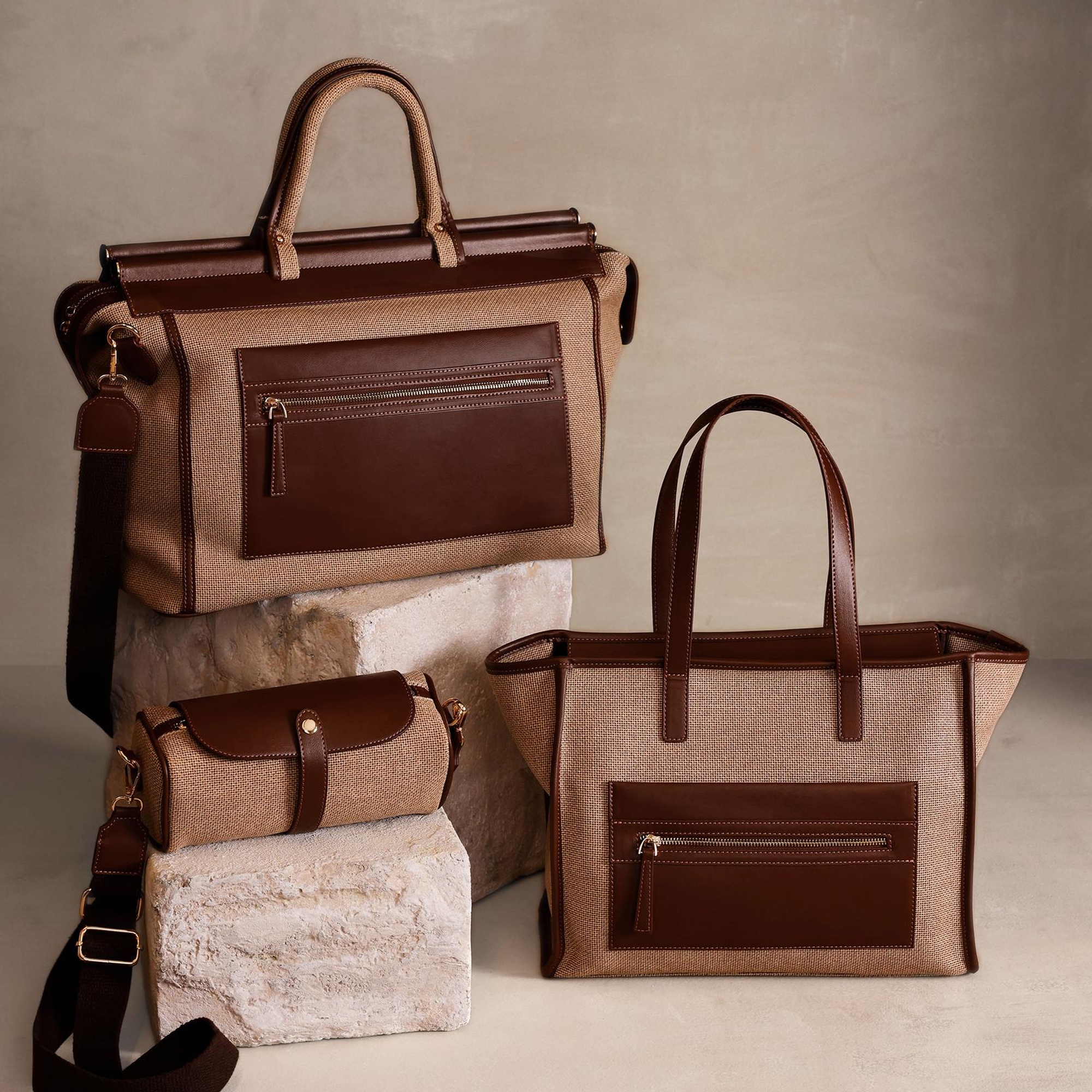 YARGICI Silindir Formlu Canvas Çapraz Çanta