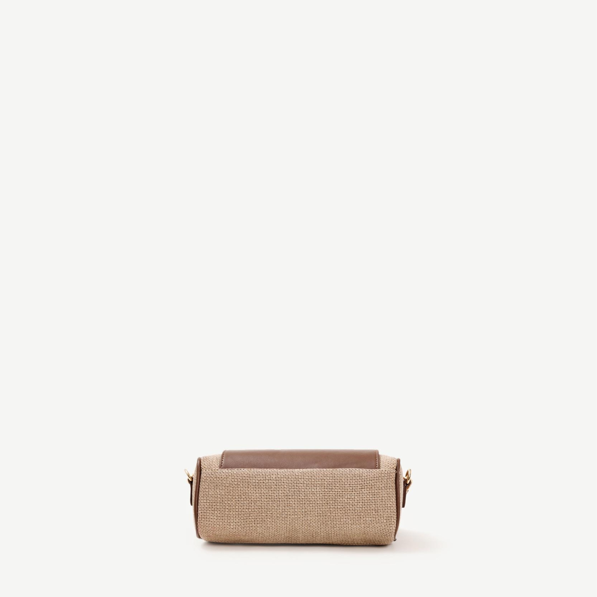 YARGICI Silindir Formlu Canvas Çapraz Çanta