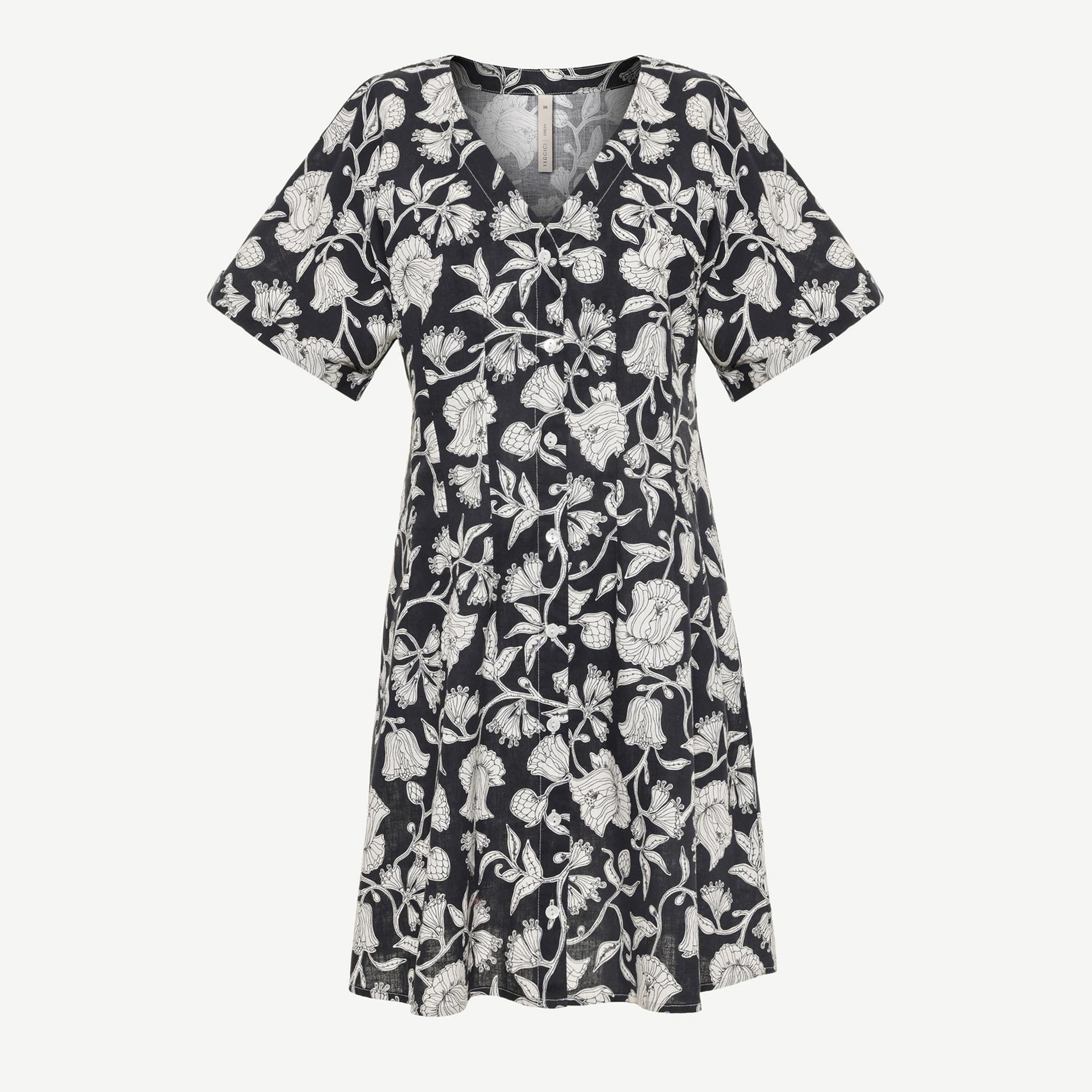 YARGICI Pensli Kısa Kollu Mini Elbise