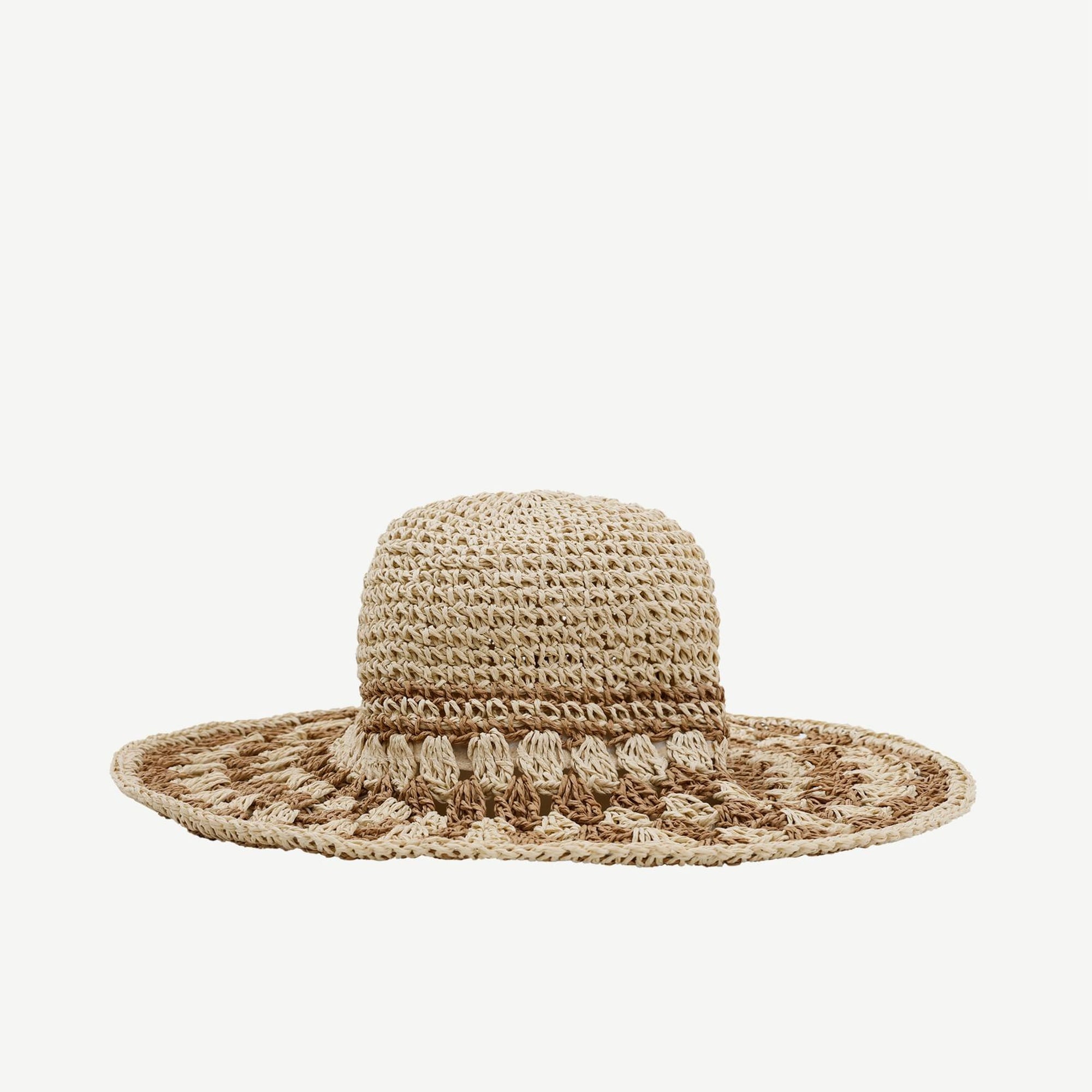 YARGICI Örgü Desenli Hasır Kloşe Şapka