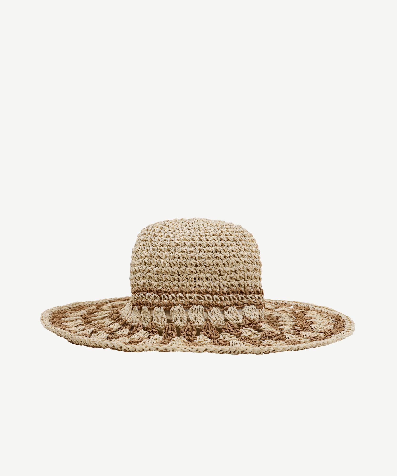  YARGICI Örgü Desenli Hasır Kloşe Şapka