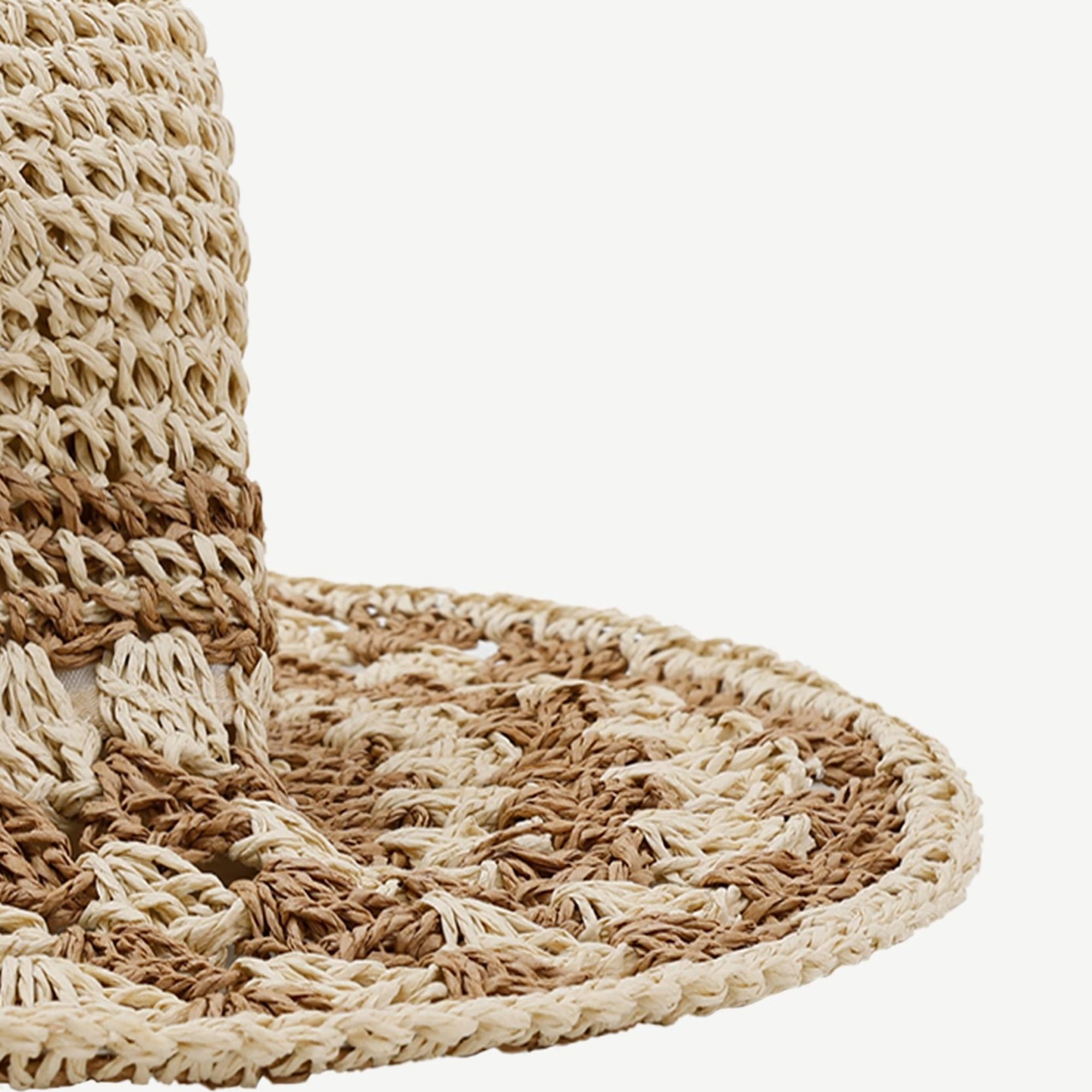 YARGICI Örgü Desenli Hasır Kloşe Şapka