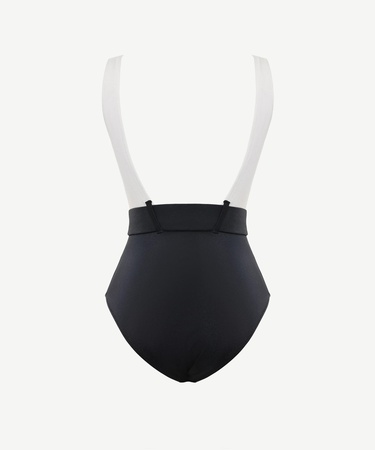  YARGICI İki Renkli Kemerli Mayo